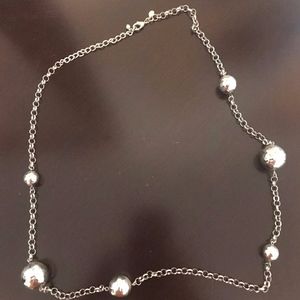Long Silver Necklace